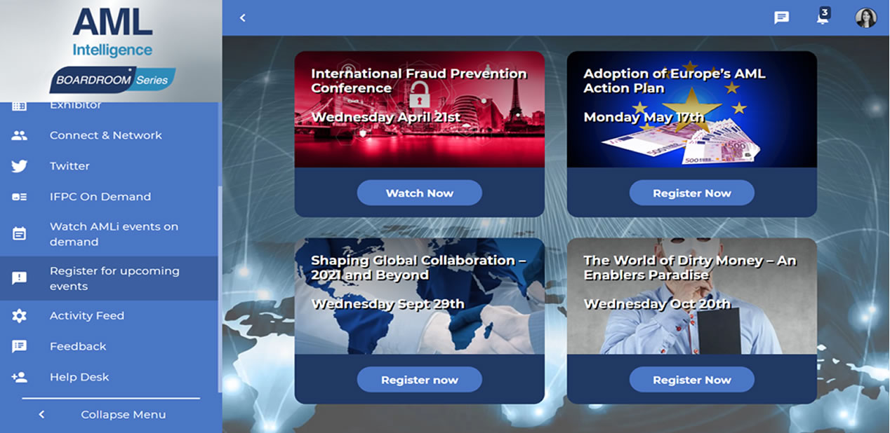 Anti-Money Laundering Intelligence Boardroom Series 2021